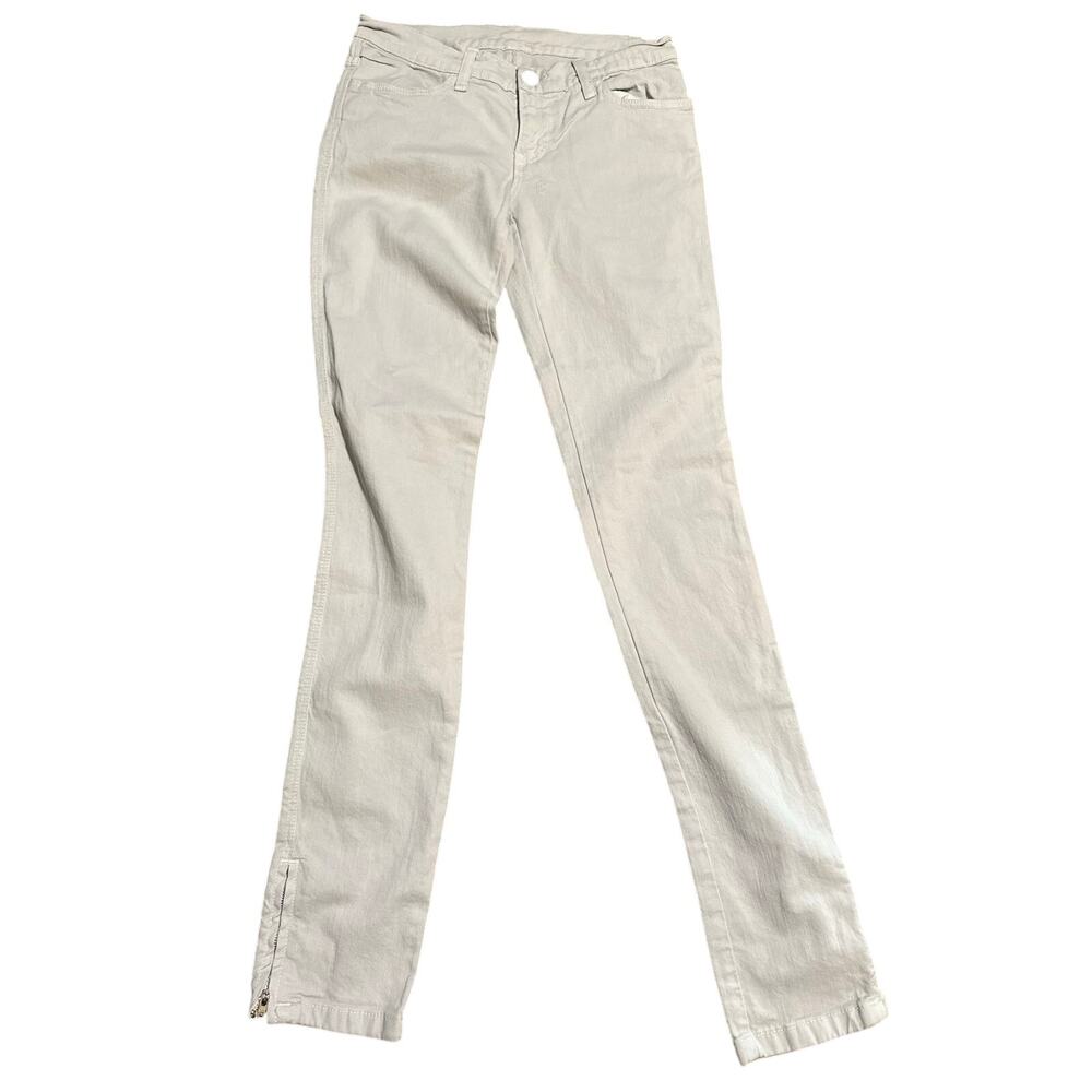 Ksubi Super Skinny Low-Rise Jeans, Pale Grey, Ankle Zip, Women's Size 26